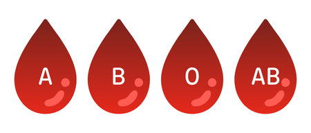 Blood Type Isolated Vector Iconsのイラスト素材