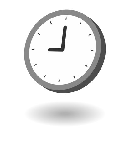 A Clock Isolated Vector Illustration