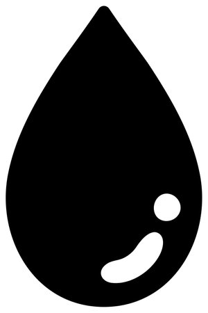 Water Drop Isolated Vector Silhouetteのイラスト素材