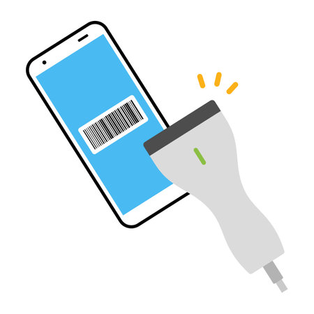 Barcode Reader to Read the Barcode on Smartphoneのイラスト素材