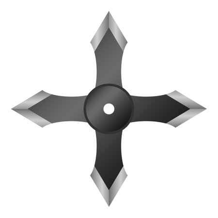 A Shuriken Isolated Vector Illustrationのイラスト素材