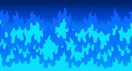 Background of burning blue flameのイラスト素材