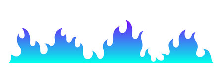 Fire flames line isolated vector illustration.のイラスト素材
