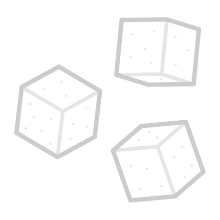 Cube sugar isolated vector illustrationのイラスト素材