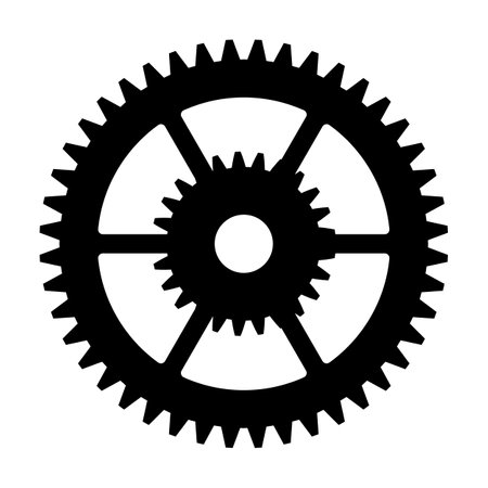 A gear isolated vector silhouette iconのイラスト素材