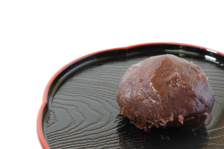 Ohagi Closeup Isolated on White Background