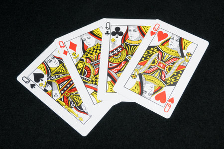 Four Queens of Playing Cards