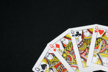 Four Queens of Playing Cards
