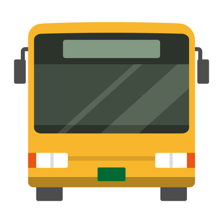 A Bus Isolated Vector Illustrationのイラスト素材