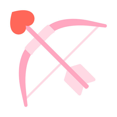 Heart's Bow and Arrow isolated vector iconのイラスト素材