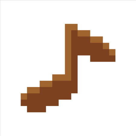 Note music with pixel art. Vector illustration.のイラスト素材