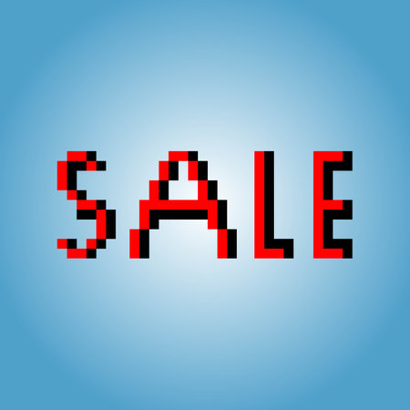 writing sale with pixel design.のイラスト素材