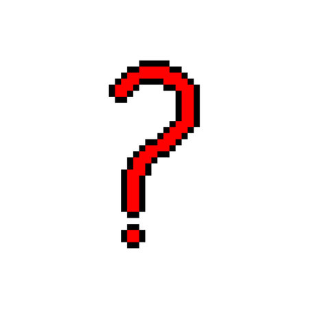 Question mark icon pixel art design.のイラスト素材