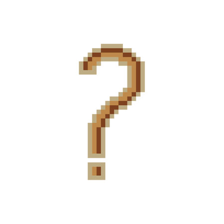 Question mark icon pixel art design.のイラスト素材