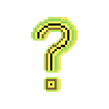 Question mark icon pixel art design.のイラスト素材