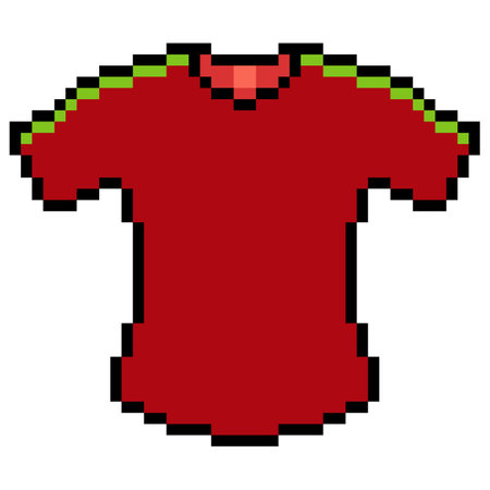 t shirt pixel art isolated on white backgroundのイラスト素材