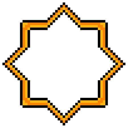 Frame Islamic with pixel art designのイラスト素材