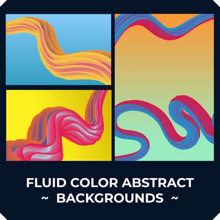 Fluid color abstract backgroundsのイラスト素材