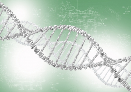 DNA helix against the colored background, scientific conceptual backgroundの写真素材