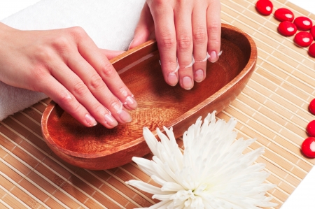 Hands spa, still in the cabin for the care of handsの写真素材