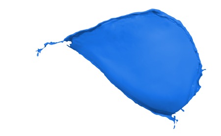 blue paint splash isolated on white backgroundの写真素材