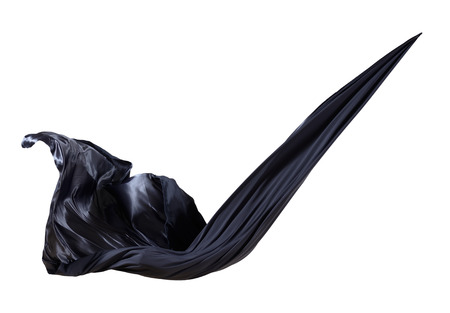 fabric weaves the wind, isolated on white backgroundの写真素材