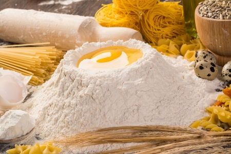 flour, eggs, wheat still-life  Enjoy homemade foodの写真素材