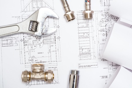 plumbing and drawings are on the desktop, workspace engineer