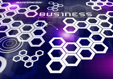 Digital business background image with icons on media screen