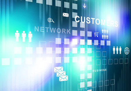 Digital background image presenting modern business conceptsの写真素材