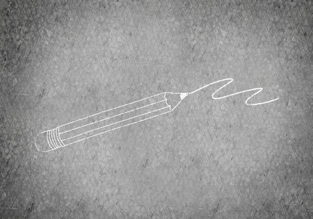 Background conceptual image with draw pencil on wallの写真素材
