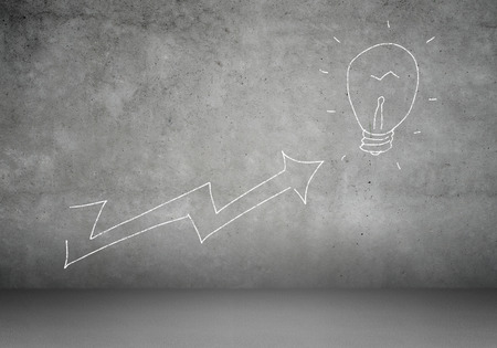 Background image with drawn on wall increasing graphの写真素材