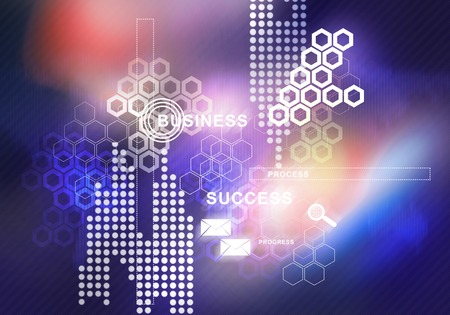 Digital background image presenting modern business conceptsの写真素材