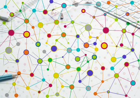 Geometric abstract background. Medicine science or technology conceptの写真素材