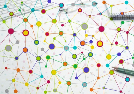 Geometric abstract background. Medicine science or technology conceptの写真素材