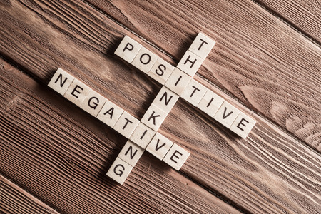 Conceptual business keywords on table with elements of game making crosswordの写真素材