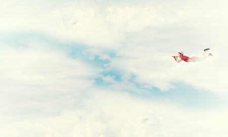 Feeling young and freeの写真素材