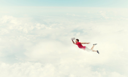 Feeling young and freeの写真素材