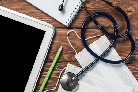 Stethoscope and tablet pcの写真素材