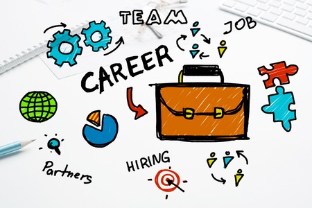 Social media and network concept over white backgroundの写真素材