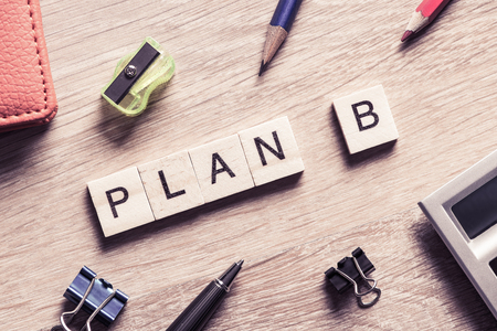 Words of business marketing collected in crossword with wooden cubesの写真素材