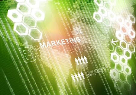 Digital background image presenting modern business conceptsの写真素材