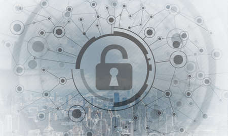 Cryptography and encryption algorithm concept. Risk management and professional safeguarding....