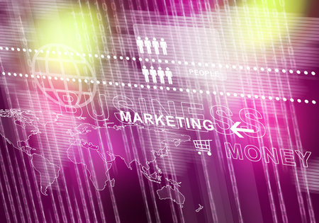 Digital background image presenting modern business conceptsの写真素材