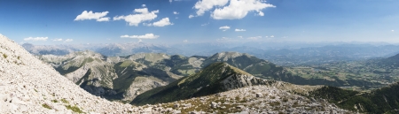 Panoramatic view of Hautes Alpes Franceの写真素材