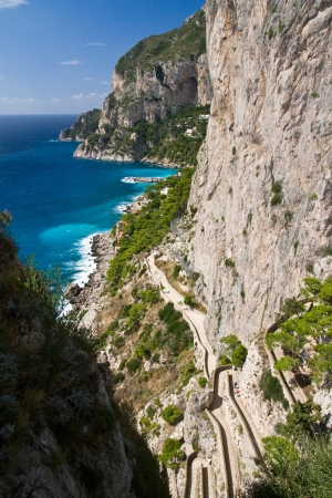 A view of a Capri coast at full noonの写真素材