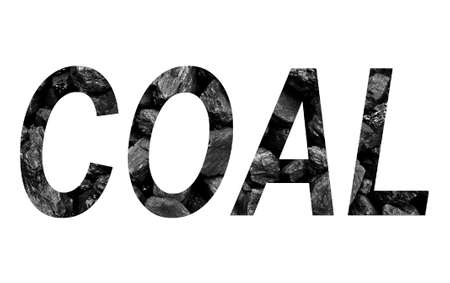 Word of coal on a white の写真素材