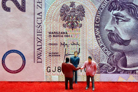 Figure miniature as an abstraction of business and financeの写真素材