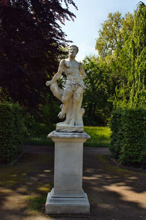 Potsdam, Germany - May 19, 2013: Monument standing man in the complex of parks, palaces of Sanssouci in Potsdamのeditorial素材