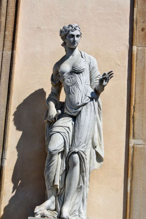 Potsdam, Germany - May 19, 2013: Monument standing goddess in the complex of parks, palaces of Sanssouci in Potsdamのeditorial素材